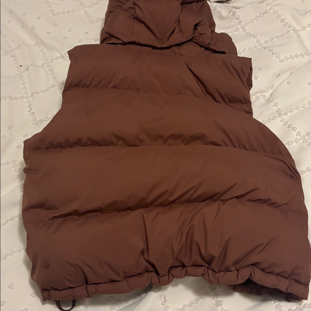 Lululemon Brown Hooded Puffer Vest - Picture 4 of 4